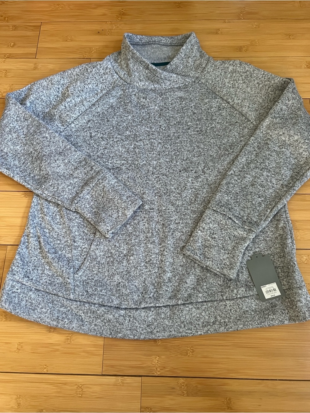 Tek Gear Women XXL Fleece Pullover Sweatshirt Gray Cowl Neck High Low WT94A159RS